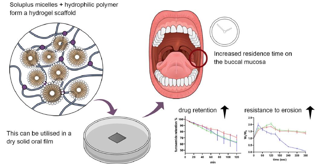 Fig.1 Mucoadhesive buccal films based on a graft co-polymer.